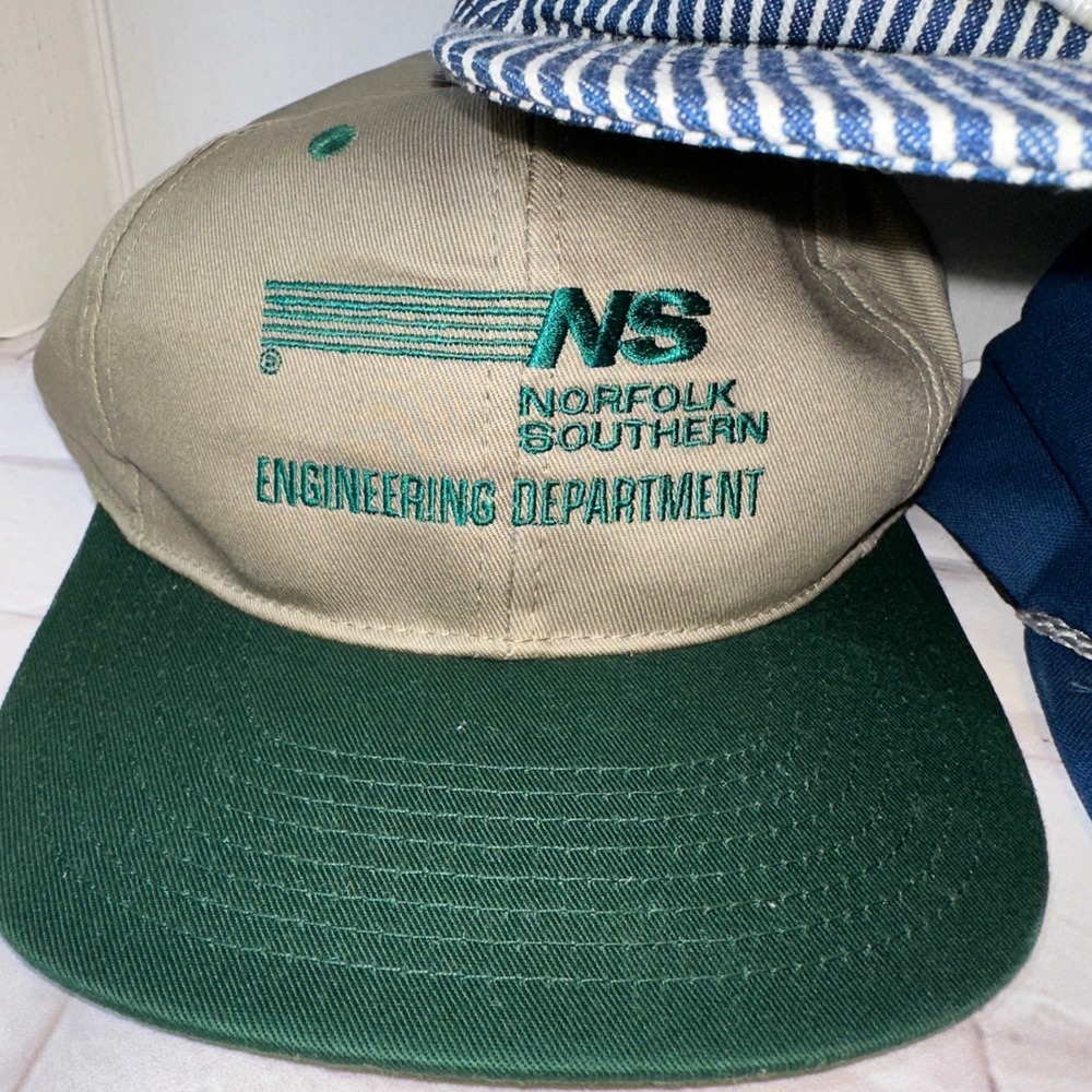 Vintage Norfolk Southern Railroad Hat Lot Corydon 1883 Scenic Engineer Snapback - Picture 3 of 6